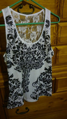 2017 Women's Fashion Printing Sleeveless Tops Ladies Sexy Lace Tank Top(S-5XL)