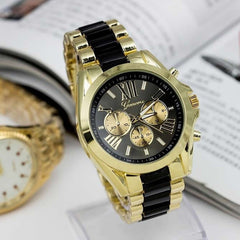 Men Stunning Geneva Stainless Steel Quartz Analog Wrist Watch