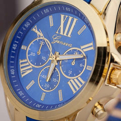 Men Stunning Geneva Stainless Steel Quartz Analog Wrist Watch