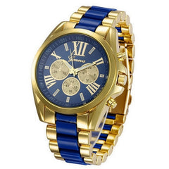 Men Stunning Geneva Stainless Steel Quartz Analog Wrist Watch