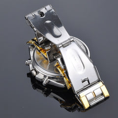 Mens Stainless Steel Band Quartz Watch Wrist Watches