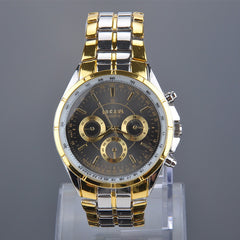 Mens Stainless Steel Band Quartz Watch Wrist Watches