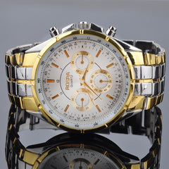 Mens Stainless Steel Band Quartz Watch Wrist Watches