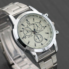 Classic Fashion Luxury Black Leather Strap Calendar Quartz Mens Date Wrist Watch