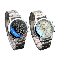 Classic Fashion Luxury Black Leather Strap Calendar Quartz Mens Date Wrist Watch