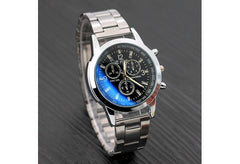 Classic Fashion Luxury Black Leather Strap Calendar Quartz Mens Date Wrist Watch