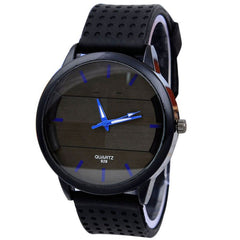 La montre Men's Casual Fashion Watch Stereo Surface Silicone Watch