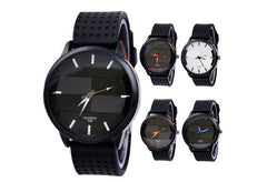 La montre Men's Casual Fashion Watch Stereo Surface Silicone Watch