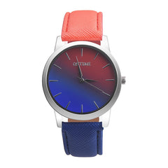 Neutral Simple Fashion Leather Quartz Wrist Watch Women