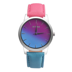 Neutral Simple Fashion Leather Quartz Wrist Watch Women