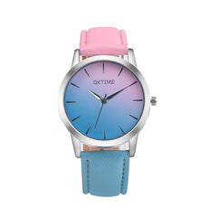 Neutral Simple Fashion Leather Quartz Wrist Watch Women