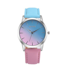 Neutral Simple Fashion Leather Quartz Wrist Watch Women