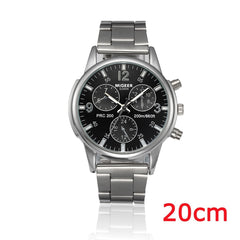 1PC Luxury Stainless Steel Strap Quartz Man Waterproof Business Watch