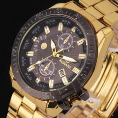 Funland New Waterproof Stainless Steel LED Date Analog Digital Men's Quartz Watch Bracelet Wristwatch Watches