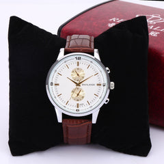Funland New Fashion Luxury Men Japan Casual Leather Watches Waterproof Date Military Wristwatch Watches
