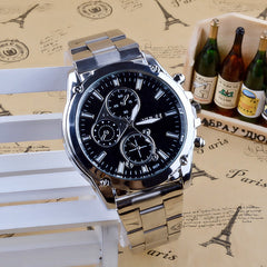 Funland New Men Fashion Mens Luxury Waterproof Stainless Steel Band Watches Machinery Sport Quartz Business Wristwatch Watc hes Gifts