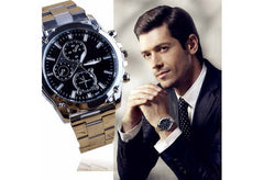 Funland New Men Fashion Mens Luxury Waterproof Stainless Steel Band Watches Machinery Sport Quartz Business Wristwatch Watc hes Gifts