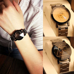 Fashion Watch Stainless Steel Man Quartz Analog Wristwatches Beautiful