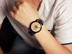 Fashion Watch Stainless Steel Man Quartz Analog Wristwatches Beautiful