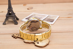 Fashion Luxury Men Women Geneva Casual Stainless Steel Analog Simple Gold Roman Numerals Round Movement Quartz Wrist Watch