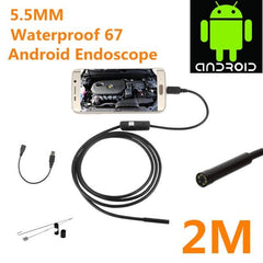 5.5mm 6 LED 1M-5M Length Endoscope Waterproof Borescope Inspection Camera For Andorid Phone High quality
