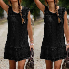 Summer Dress Sexy Women Casual Sleeveless Beach Short Dress