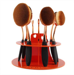 Popular 10 Hole Oval Makeup Brush Holder Drying Rack Organizer Cosmetic Shelf Tool Best