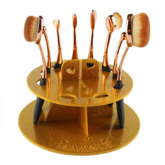 Popular 10 Hole Oval Makeup Brush Holder Drying Rack Organizer Cosmetic Shelf Tool Best