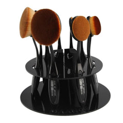 Popular 10 Hole Oval Makeup Brush Holder Drying Rack Organizer Cosmetic Shelf Tool Best