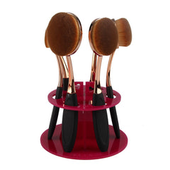 Popular 10 Hole Oval Makeup Brush Holder Drying Rack Organizer Cosmetic Shelf Tool Best