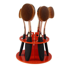 Popular 10 Hole Oval Makeup Brush Holder Drying Rack Organizer Cosmetic Shelf Tool Best
