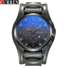 CURREN 8225 Luxury Brand Army Military Watches Men Clock Leather Strap Waterproof Analog Quartz Watches
