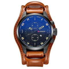 CURREN 8225 Luxury Brand Army Military Watches Men Clock Leather Strap Waterproof Analog Quartz Watches