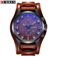 CURREN 8225 Luxury Brand Army Military Watches Men Clock Leather Strap Waterproof Analog Quartz Watches