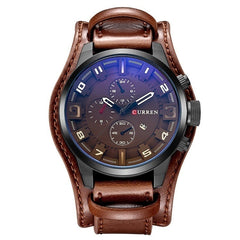 CURREN 8225 Luxury Brand Army Military Watches Men Clock Leather Strap Waterproof Analog Quartz Watches