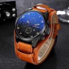 CURREN 8225 Luxury Brand Army Military Watches Men Clock Leather Strap Waterproof Analog Quartz Watches