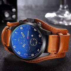 CURREN 8225 Luxury Brand Army Military Watches Men Clock Leather Strap Waterproof Analog Quartz Watches