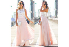 New Women Sexy Summer Lace Maxi Long Dress Evening Party Prom Dress Sundress Chiffon Dress