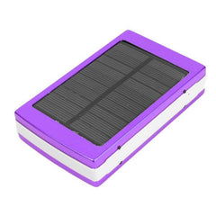 Solar Panel Battery Charger Dual USB Power Bank with LED light 25000mAh