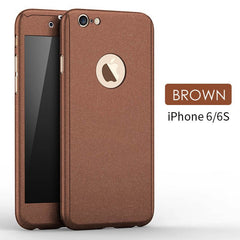 Newest Fashion 360 3in1 All-Protector Tempered Glass Frosting Case for iPhone 6/6 Plus/6s/6s Plus Couqe iPhone 7