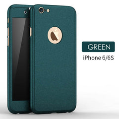 Newest Fashion 360 3in1 All-Protector Tempered Glass Frosting Case for iPhone 6/6 Plus/6s/6s Plus Couqe iPhone 7