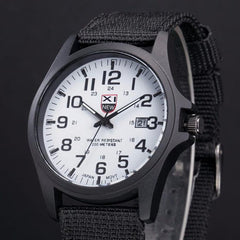 Men's Military Sports Watch Date Stainless Steel Analog Army Quartz Wrist Watch