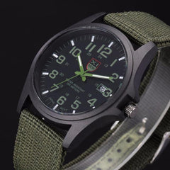 Men's Military Sports Watch Date Stainless Steel Analog Army Quartz Wrist Watch