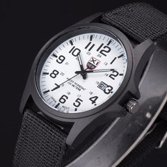 Men's Military Sports Watch Date Stainless Steel Analog Army Quartz Wrist Watch