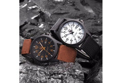 Men's Military Sports Watch Date Stainless Steel Analog Army Quartz Wrist Watch