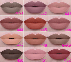 New Super Sexy Long Lasting Liquid Lipstick  Velvet Matte Liquid Lipstick Waterproof 12 Colors Matte Lipgloss