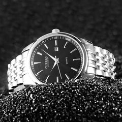 Fashion Men CURREN Military Stainless Steel Analog Date Sport Quartz Wrist Watch