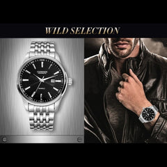 Fashion Men CURREN Military Stainless Steel Analog Date Sport Quartz Wrist Watch