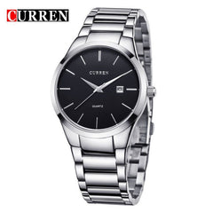 Fashion Men CURREN Military Stainless Steel Analog Date Sport Quartz Wrist Watch