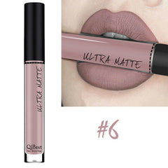Qibest 10 Colors Nude Matte Velvet Glossy Lip gloss Lipstick Lip Cream